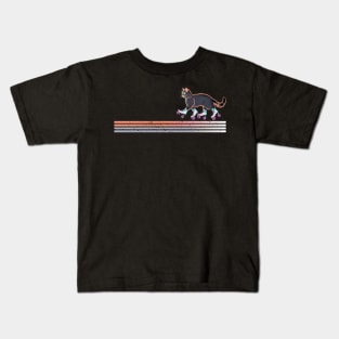 Derby Roller Skater Cat Kids T-Shirt